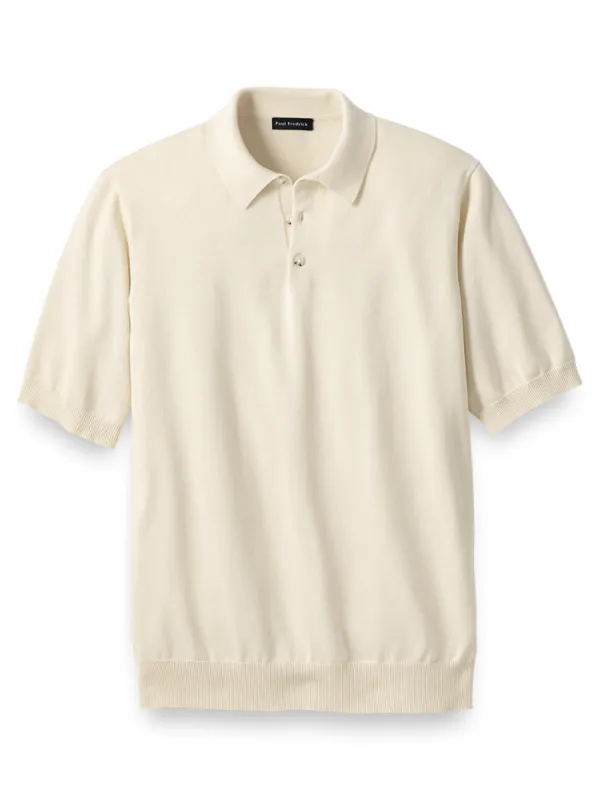 Supima Cotton Three Button Polo | Clearance sold by Paul Fredrick