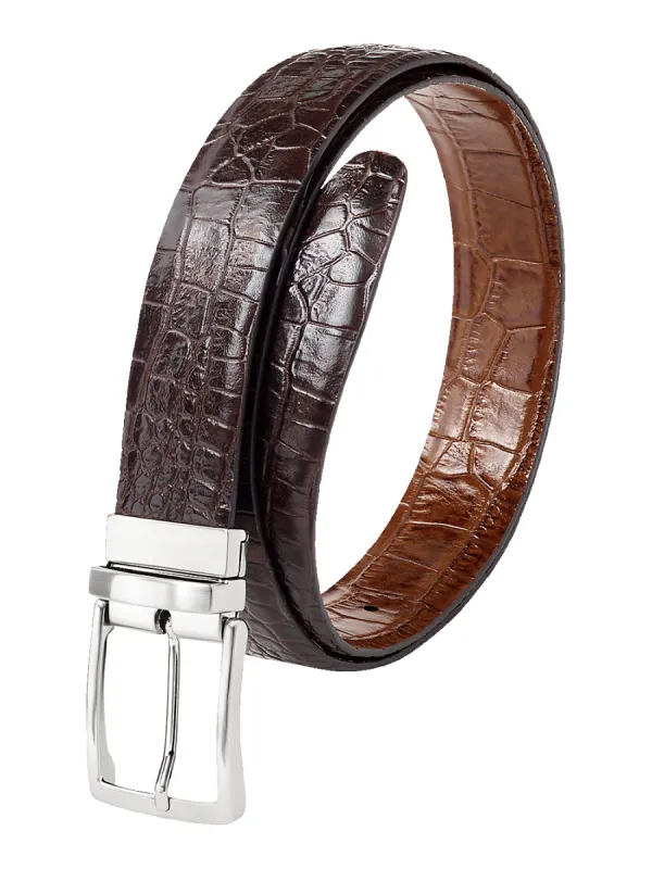 Micah Reversible Belt - Brown sold by Paul Fredrick