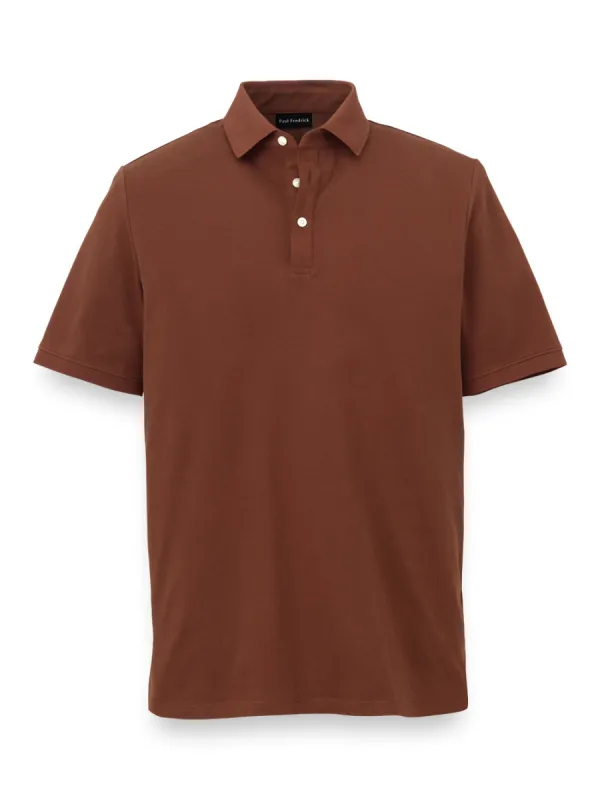 Cotton Blend Three Button Polo sold by Paul Fredrick