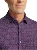 Cotton Button Front Polo - Multi sold by Paul Fredrick