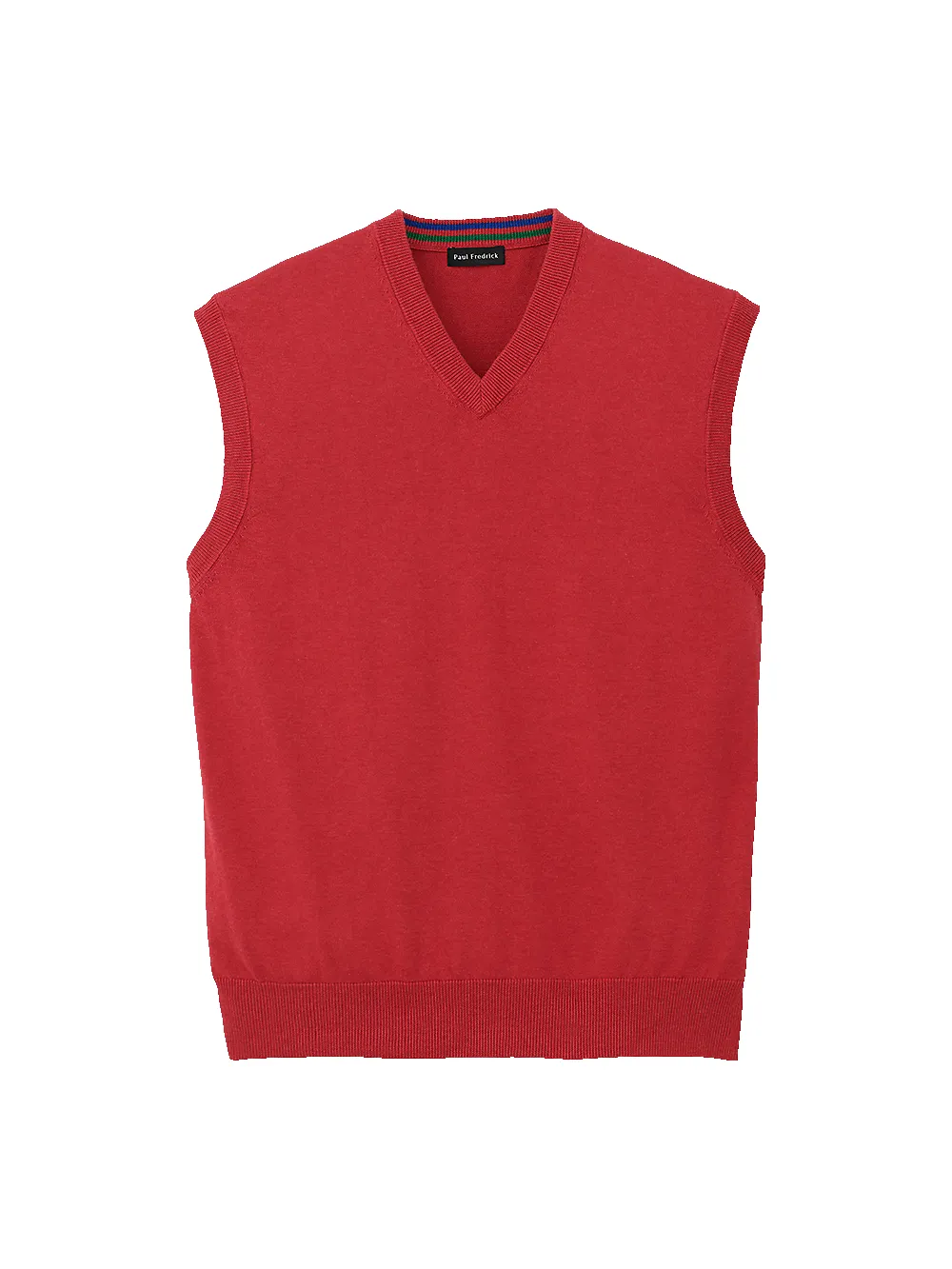 Supima Cotton Vest - Red sold by Paul Fredrick