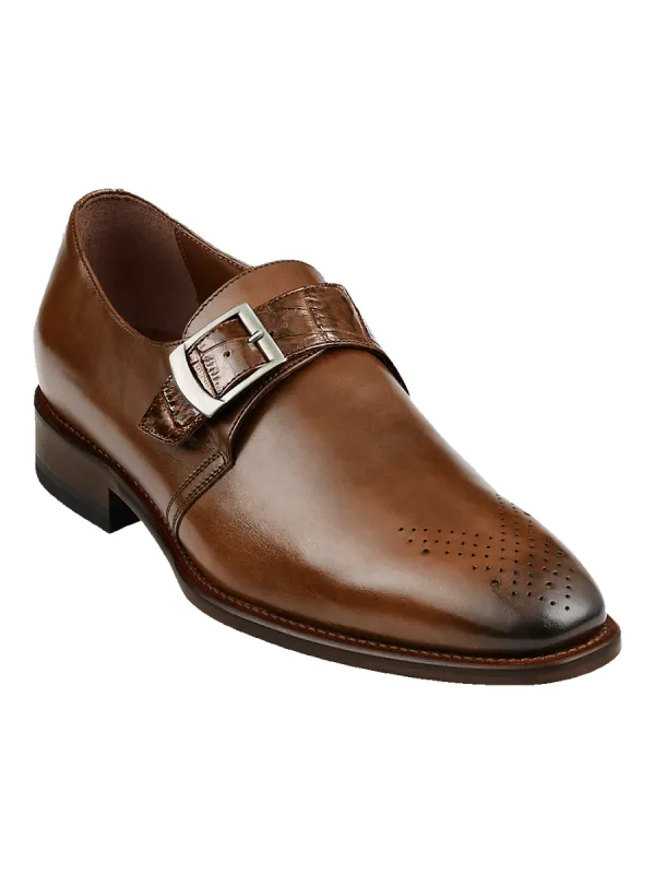 Lucas Monk Strap - Chestnut sold by Paul Fredrick