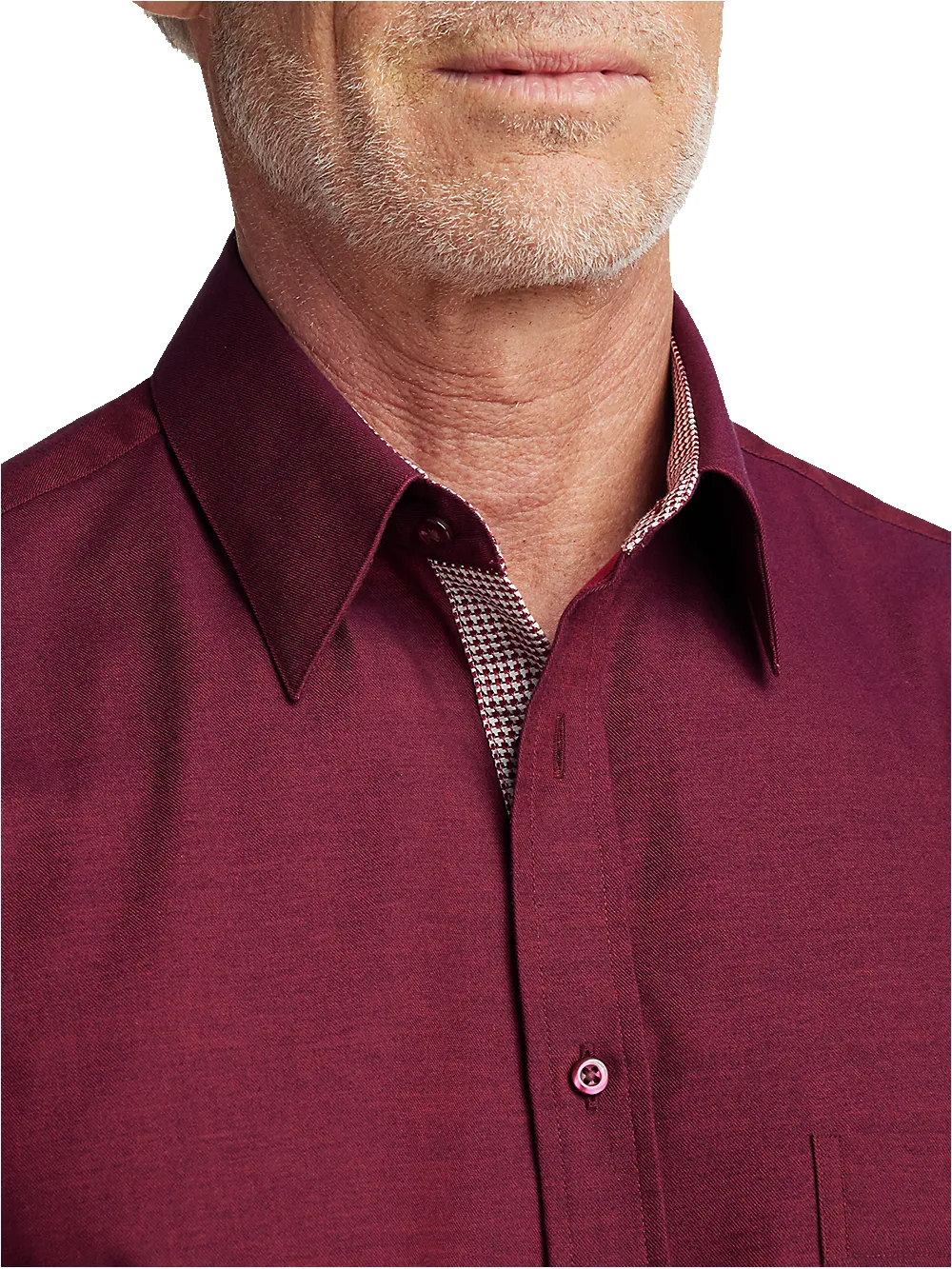 Cotton Solid Casual Shirt - Burgundy sold by Paul Fredrick product image thumbnail 3