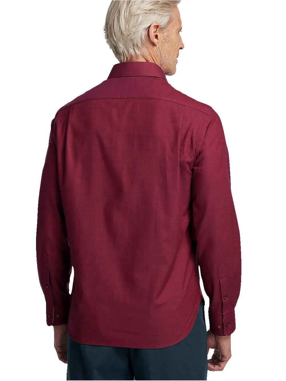 Cotton Solid Casual Shirt - Burgundy sold by Paul Fredrick product image thumbnail 5