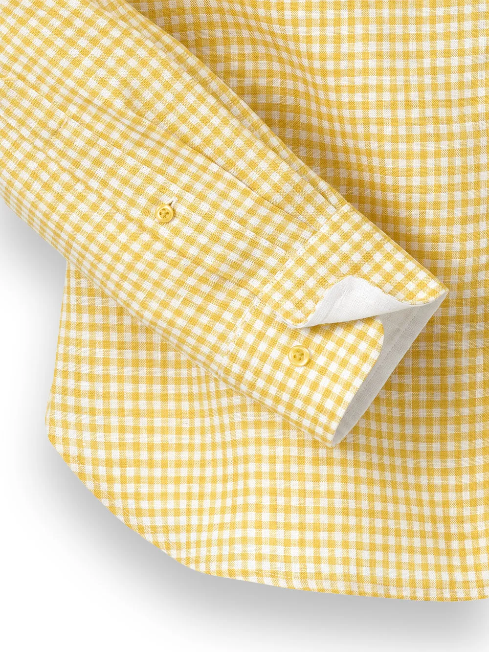 Linen Gingham Check Casual Shirt sold by Paul Fredrick product image thumbnail 3