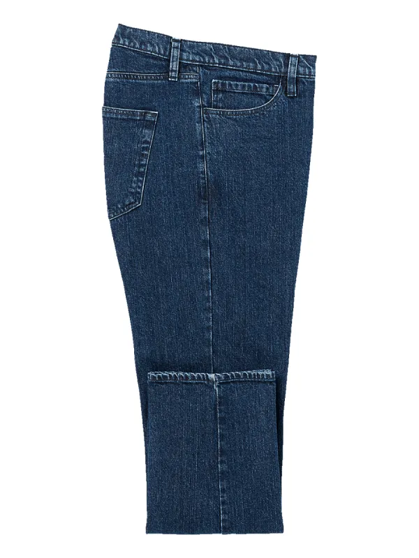 Denim Five Pocket Pants - Blue sold by Paul Fredrick