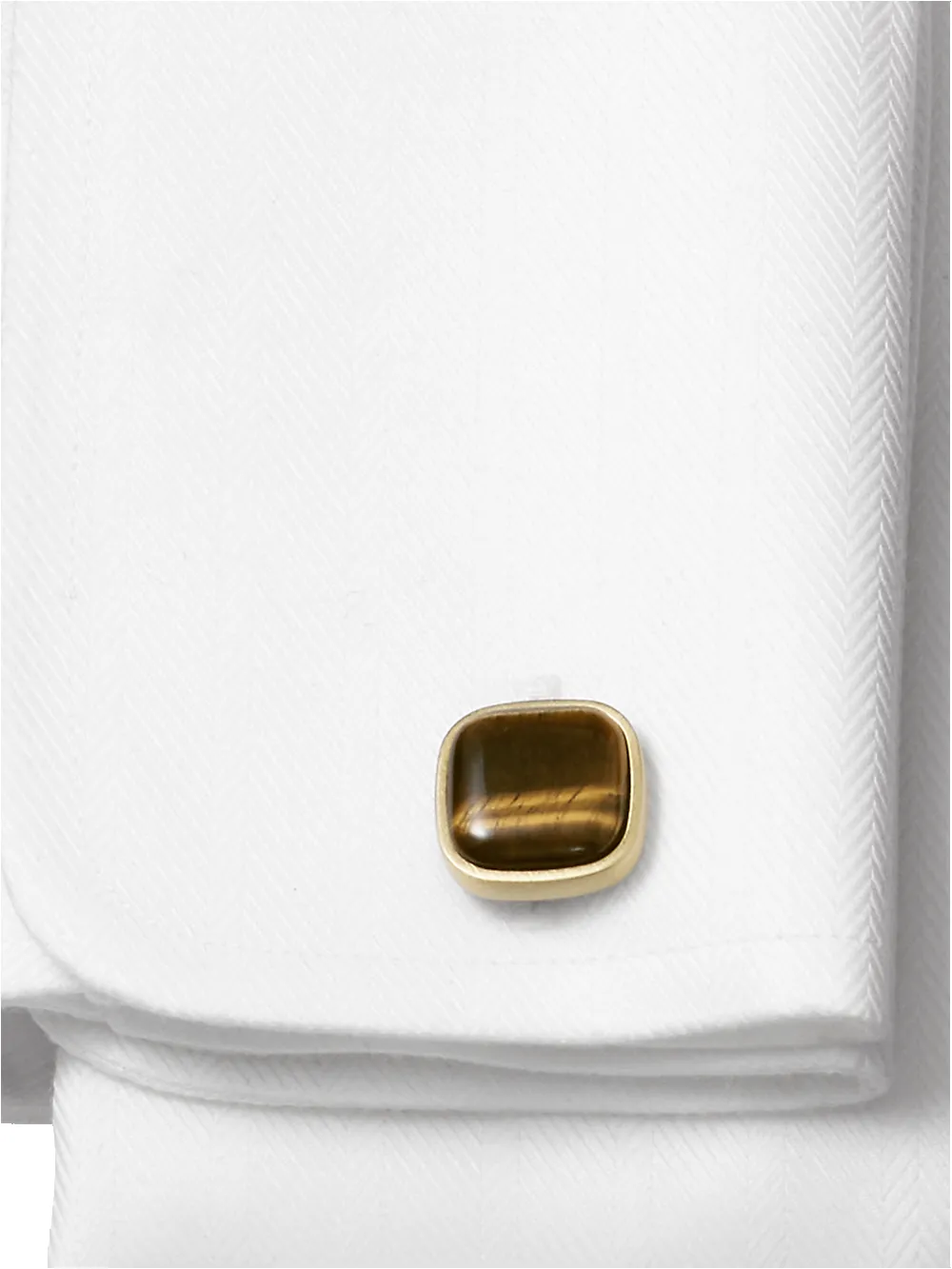Tigers Eye Cufflinks - Brown sold by Paul Fredrick product image thumbnail 2