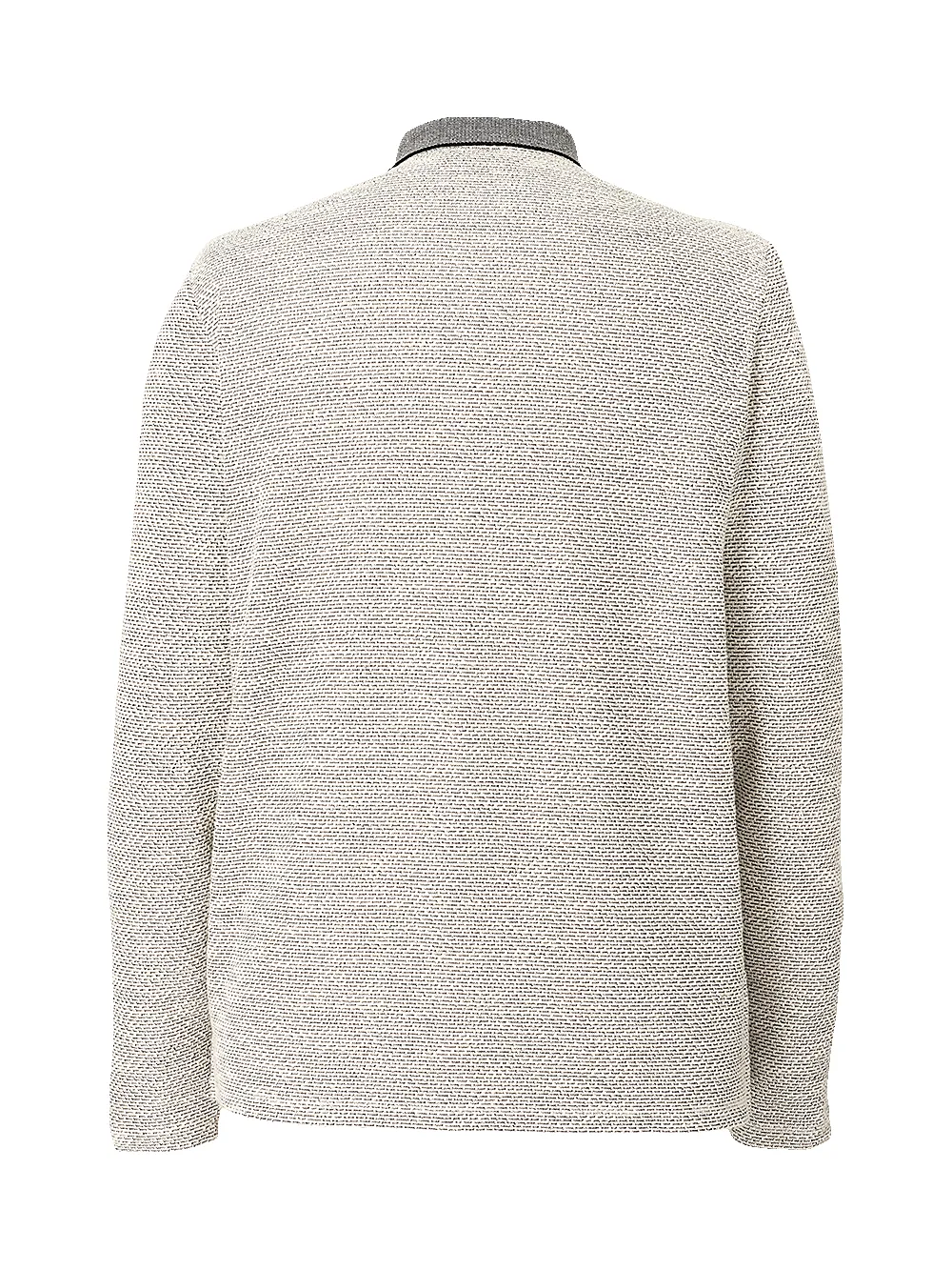 Button Front Polo With Contrast Collar - White sold by Paul Fredrick product image thumbnail 3