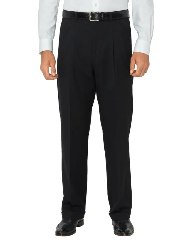 Super 120's Wool Pants - Black sold by Paul Fredrick