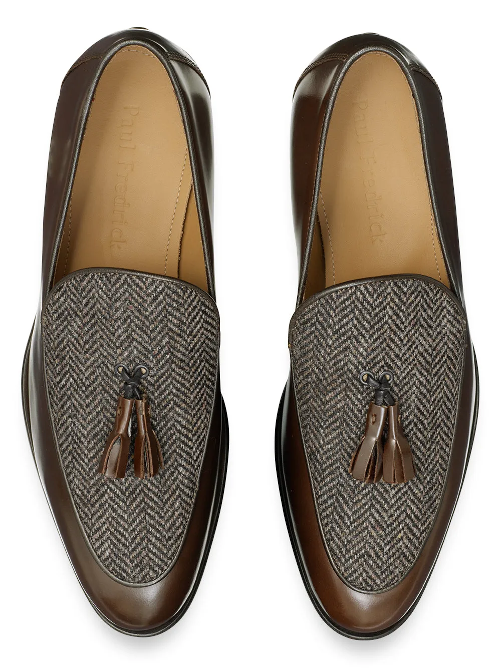 Cameron Tassel Loafer - Brown sold by Paul Fredrick product image thumbnail 3