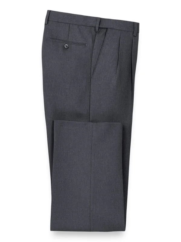 Microfiber Herringbone Pants - Grey sold by Paul Fredrick
