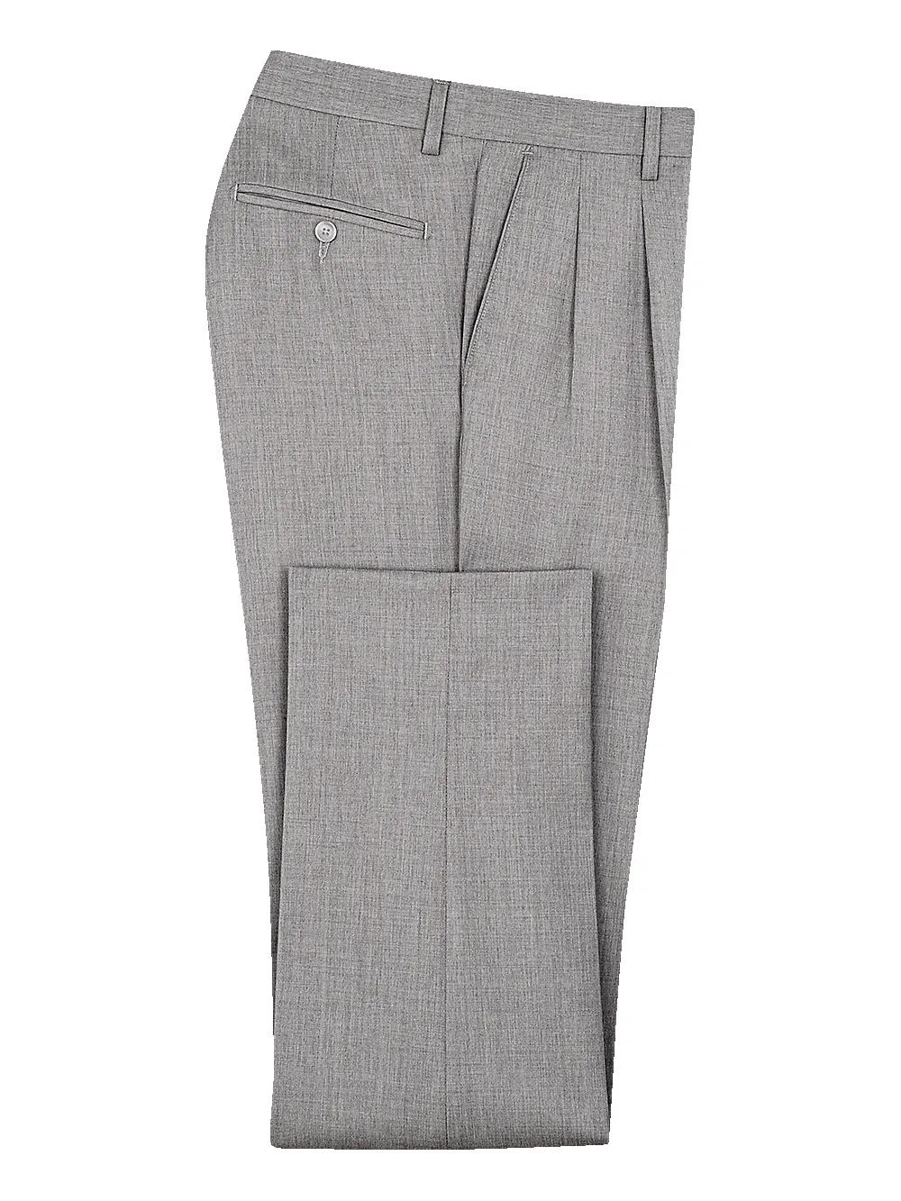 Wool Gabardine Pants - Pearl Grey sold by Paul Fredrick product image thumbnail 4