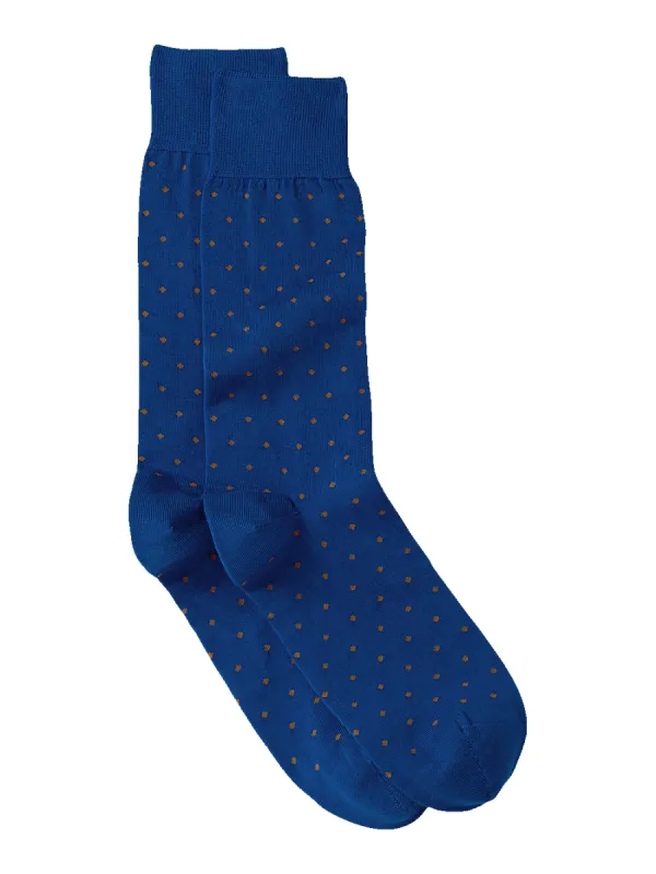 Dot Cotton Blend Sock - Blue Multi sold by Paul Fredrick