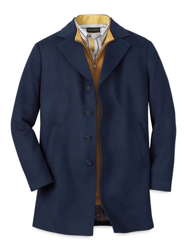 Wool Blend Topcoat - Navy sold by Paul Fredrick