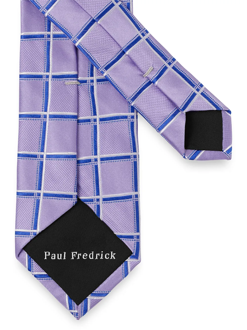Windowpane Woven Silk Tie sold by Paul Fredrick product image thumbnail 3