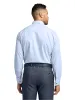 Non-Iron Cotton Pinpoint Solid Point Collar French Cuff Dress Shirt - Blue sold by Paul Fredrick