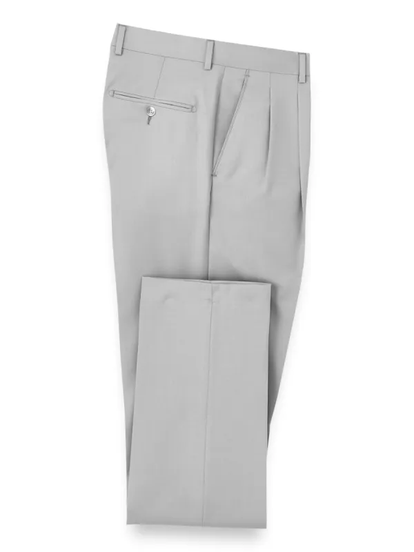 Wool Gabardine Pleated Pants sold by Paul Fredrick