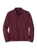 Cotton Button Front Polo - Wine sold by Paul Fredrick