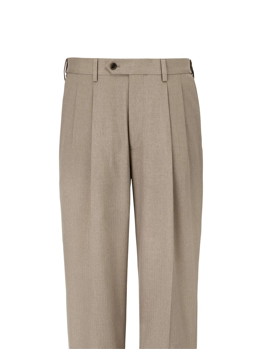 Microfiber Herringbone Pleated Pants | Clearance sold by Paul Fredrick product image thumbnail 2