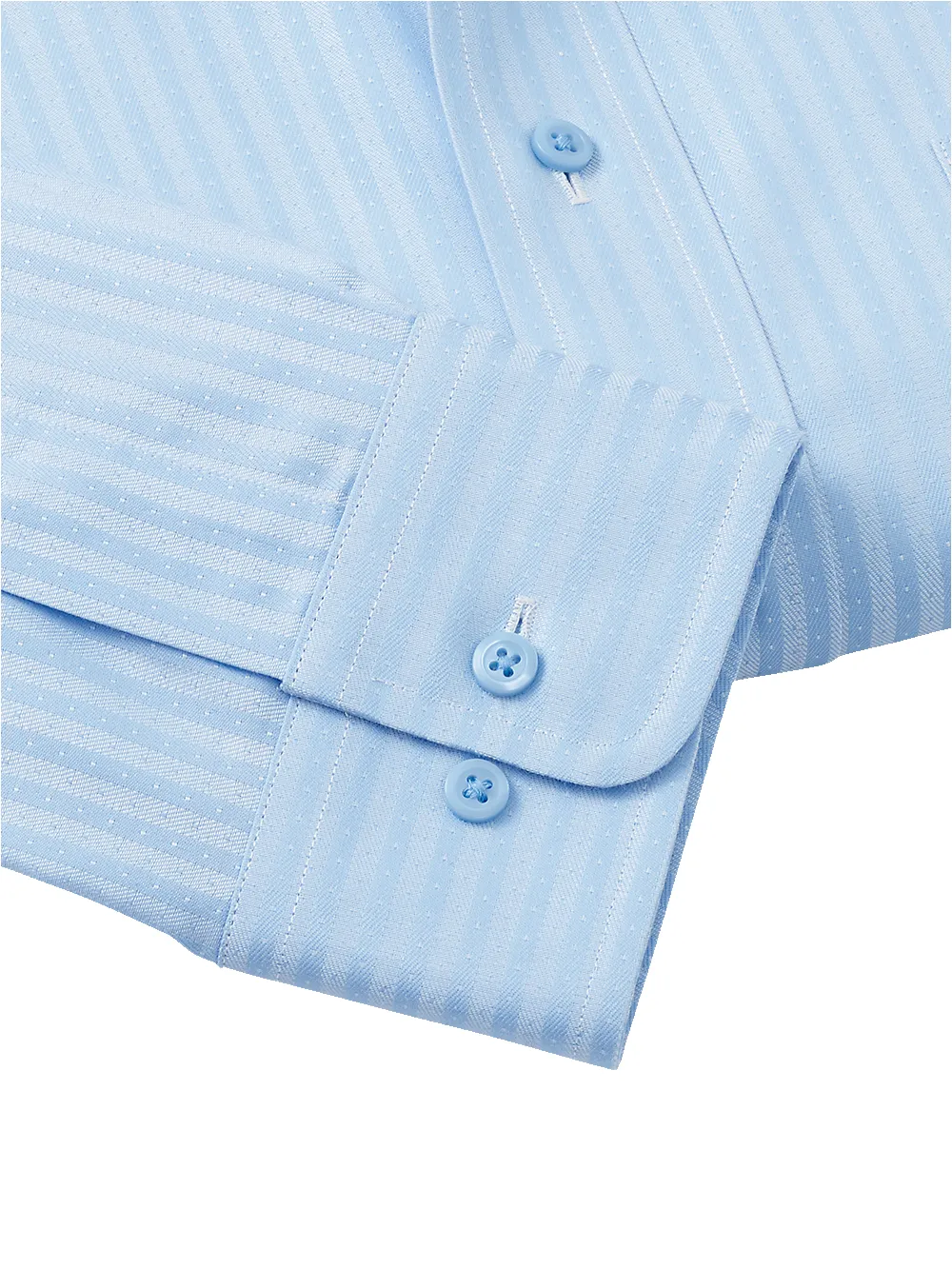Non-Iron Cotton Stripe Dress Shirt - Blue sold by Paul Fredrick product image thumbnail 4