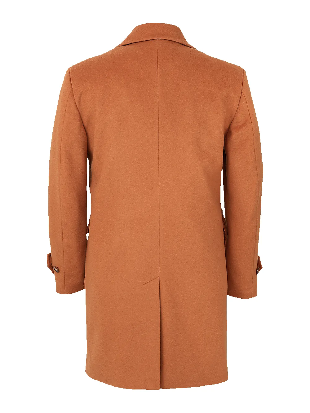 Wool Double Breasted Topcoat - Whiskey sold by Paul Fredrick product image thumbnail 5