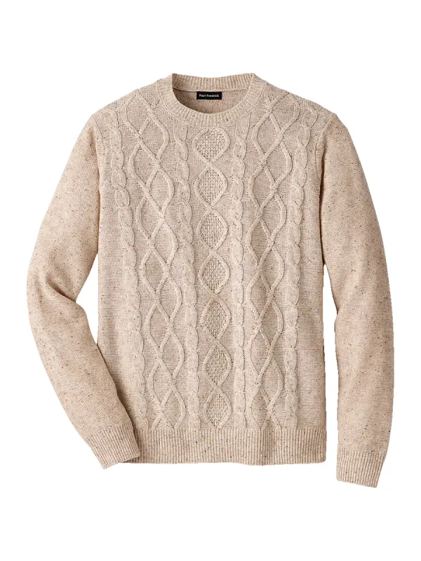 DONEGAL CREW NECK SWEATER - Ecru sold by Paul Fredrick