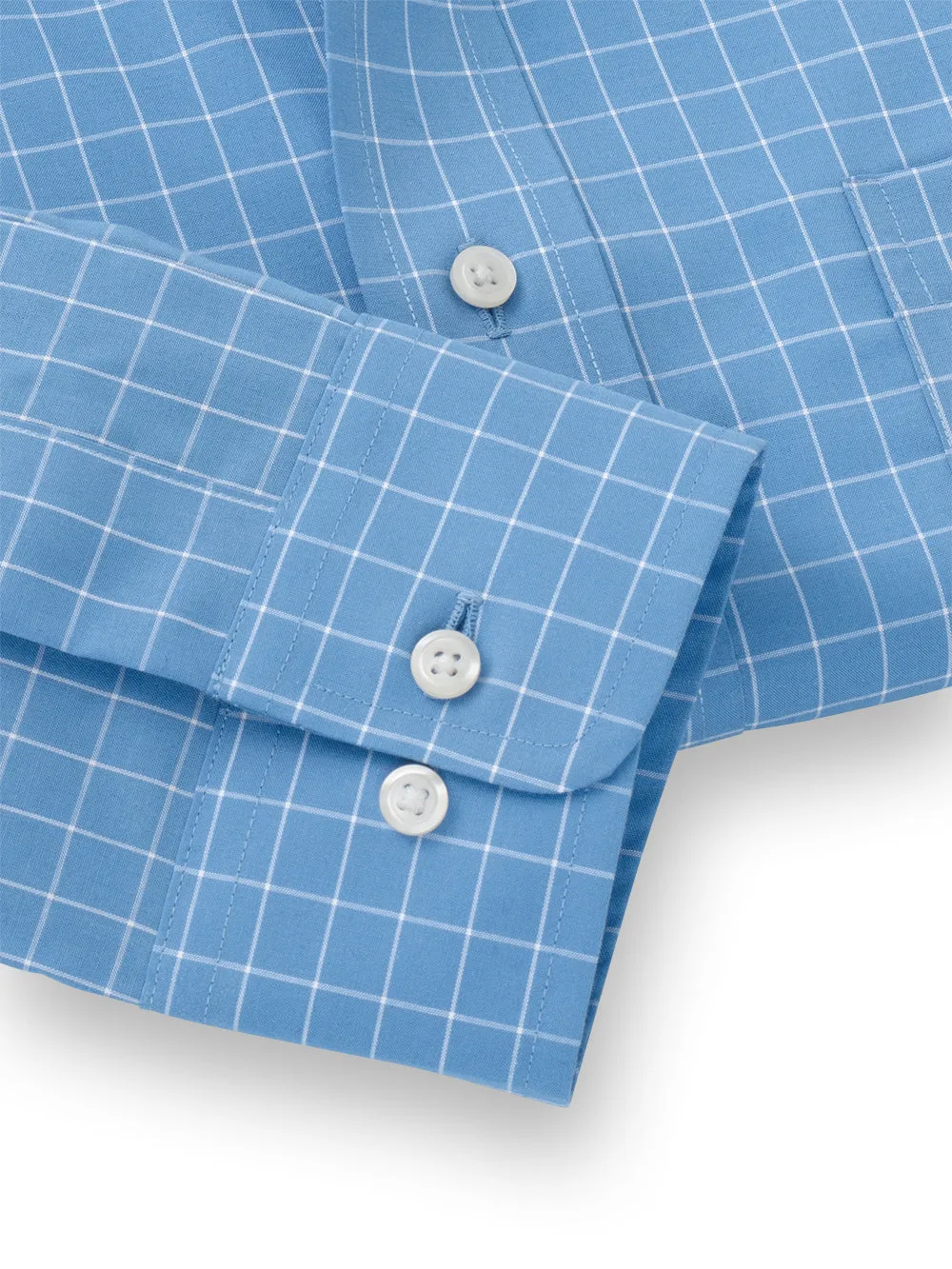 Non-iron Cotton Check Dress Shirt sold by Paul Fredrick product image thumbnail 4