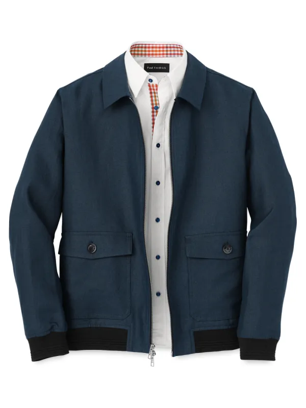 Linen Bomber Jacket sold by Paul Fredrick