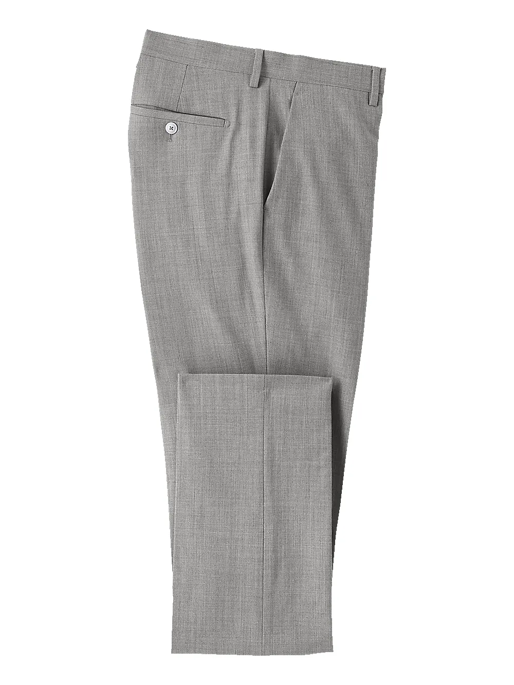 Wool Stretch Bengaline Suit Pants - Light Grey sold by Paul Fredrick