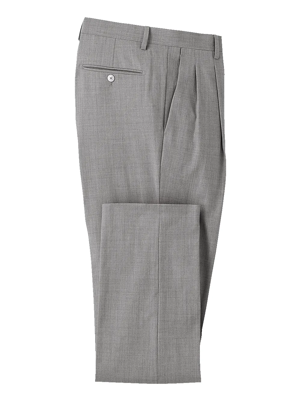 Wool Stretch Bengaline Suit Pants - Light Grey sold by Paul Fredrick product image thumbnail 4