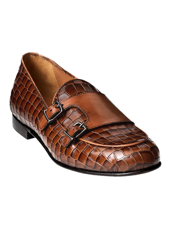 Ivan Monk Strap Loafer - Brown sold by Paul Fredrick