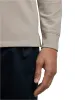 Cotton/Spandex Pique Three Button Polo - Taupe sold by Paul Fredrick