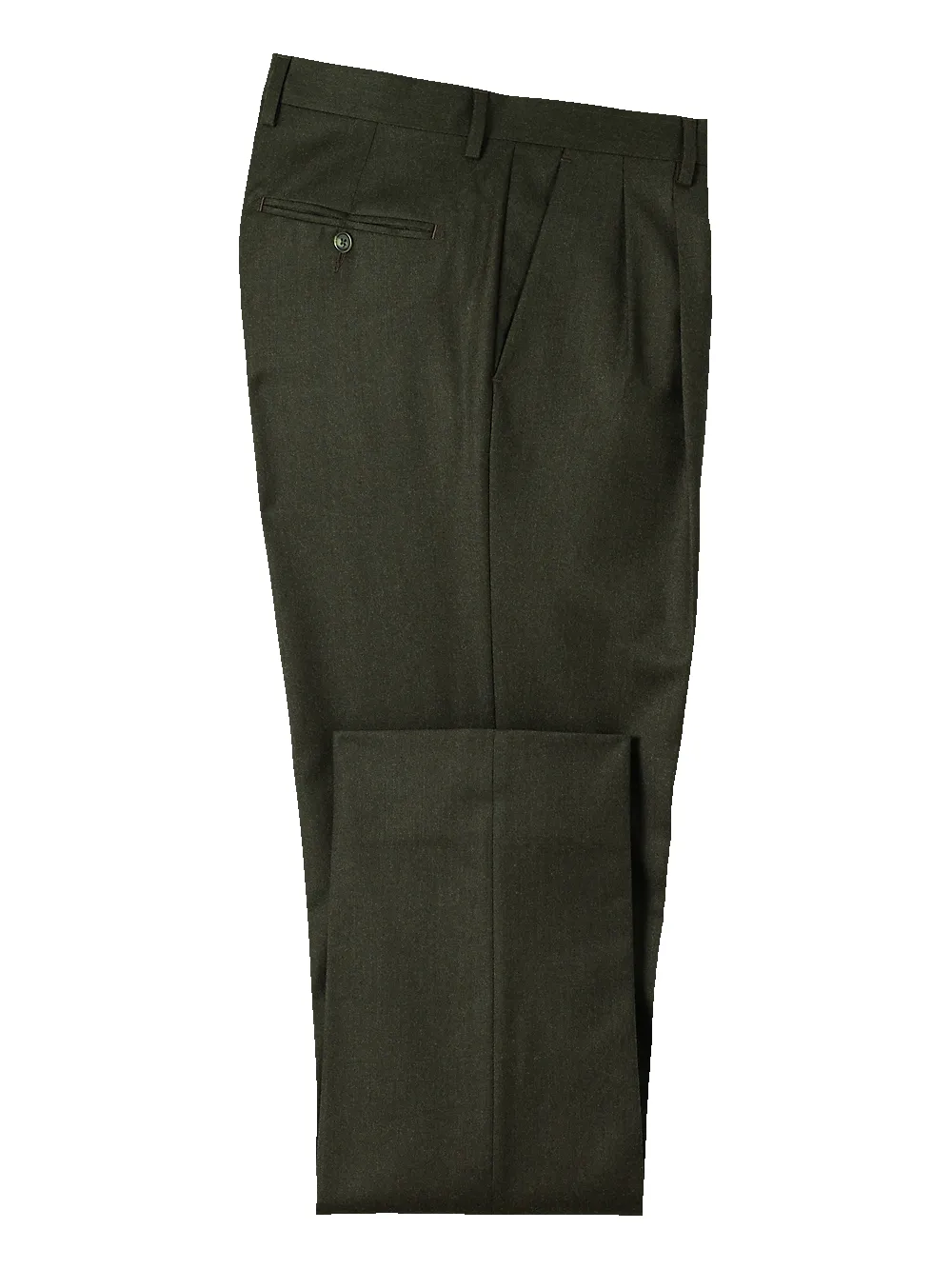 Wool Flannel Pants - Dark Green sold by Paul Fredrick product image thumbnail 4