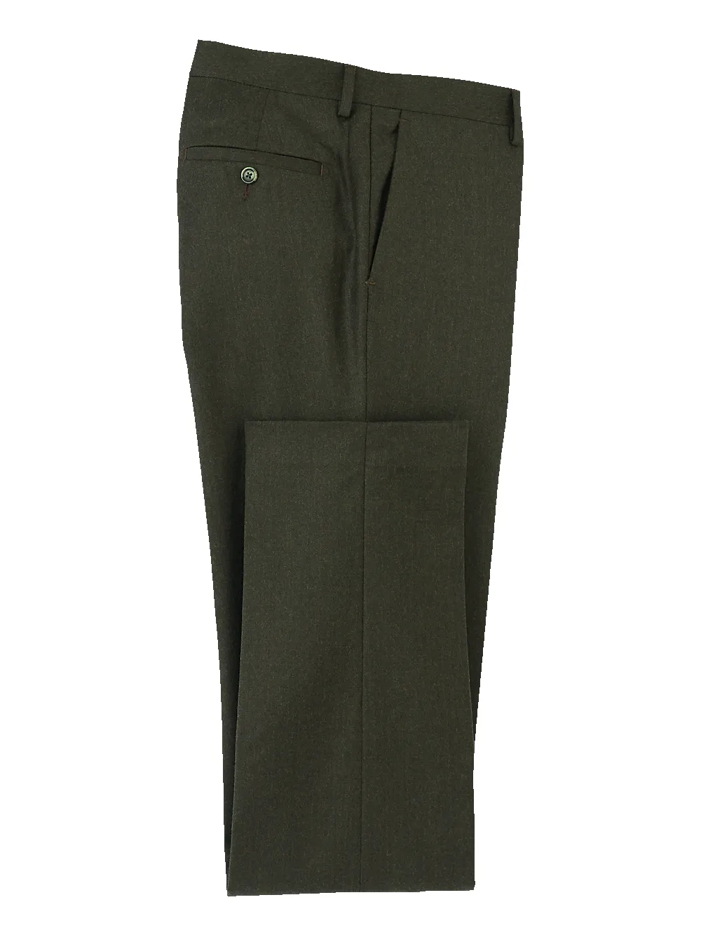 Wool Flannel Pants - Dark Green sold by Paul Fredrick
