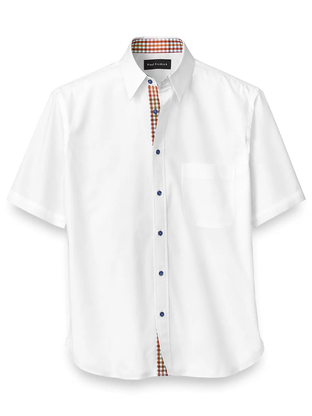 Cotton Solid Casual Shirt With Contrast Trim sold by Paul Fredrick