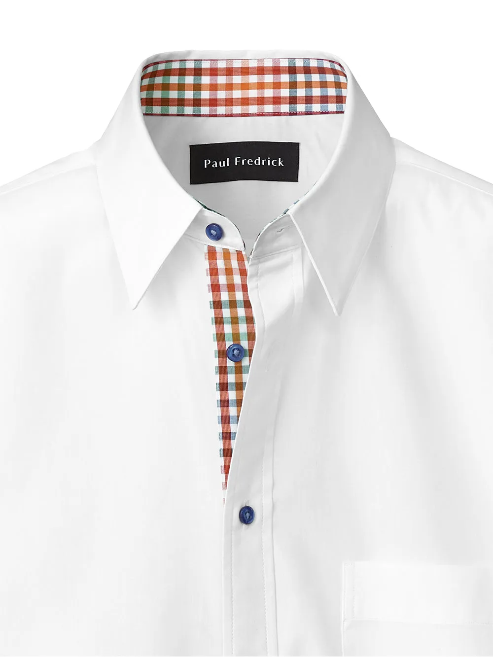 Cotton Solid Casual Shirt With Contrast Trim sold by Paul Fredrick product image thumbnail 2