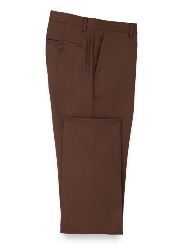 Wool Gabardine Pants - Brown sold by Paul Fredrick