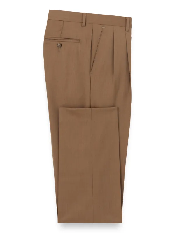 Wool Gabardine Pants - Light Brown sold by Paul Fredrick