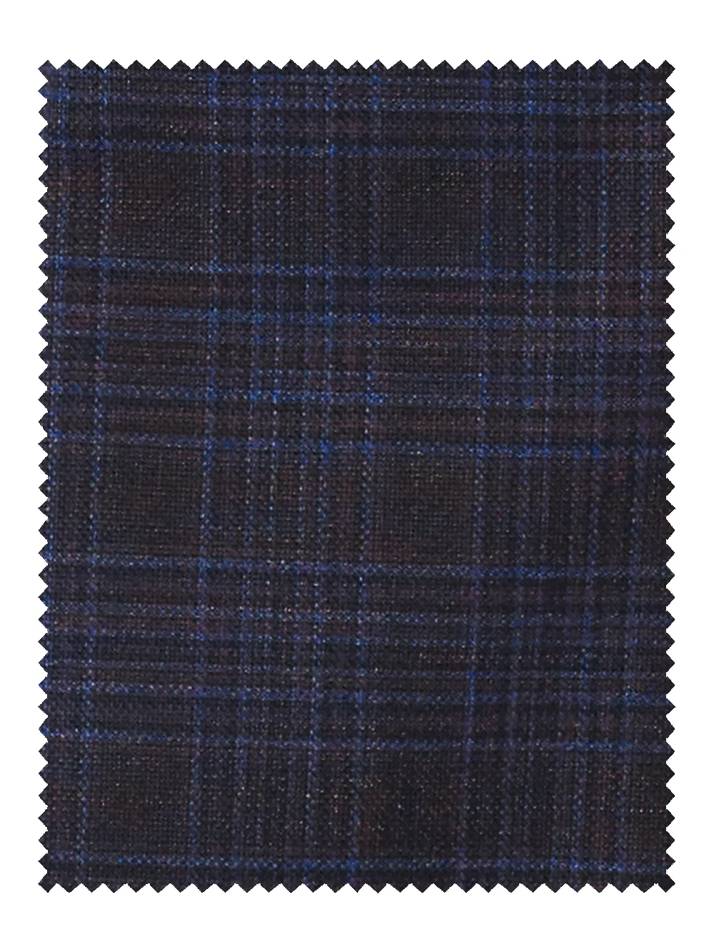 Wool Stretch Plaid Single Pleat Suit Pants - Brown/navy sold by Paul Fredrick product image thumbnail 3