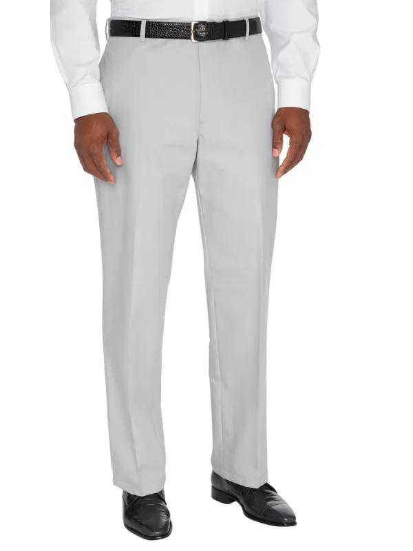Non-Iron Supima Dress Chino Pants - Oxford Grey sold by Paul Fredrick