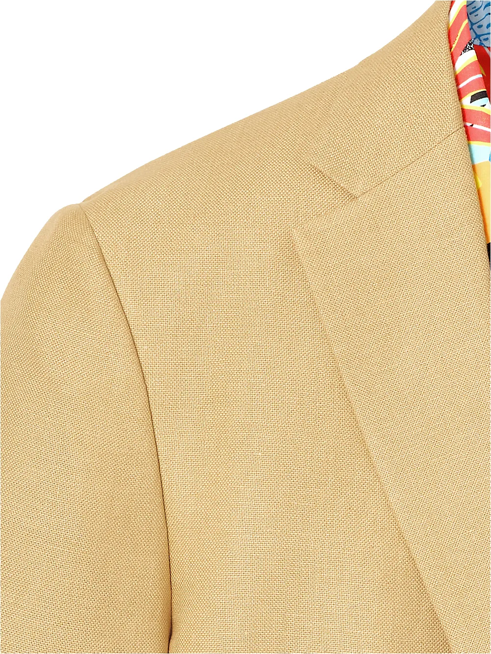 Linen Solid Notch Lapel Sport Coat - Gold sold by Paul Fredrick product image thumbnail 4
