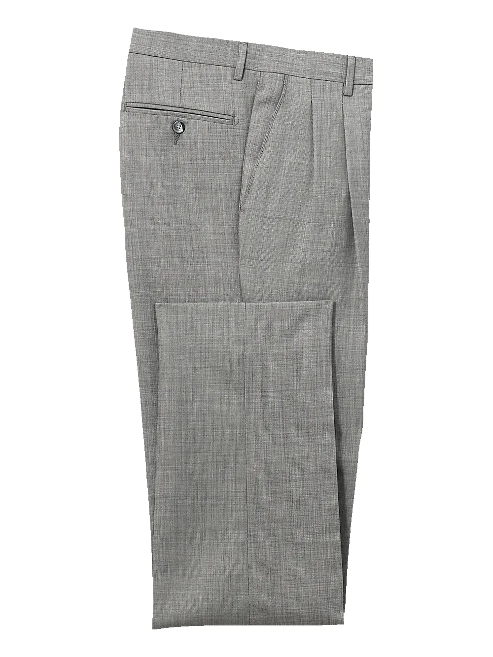 Wool Sharkskin Pants - Grey sold by Paul Fredrick product image thumbnail 4