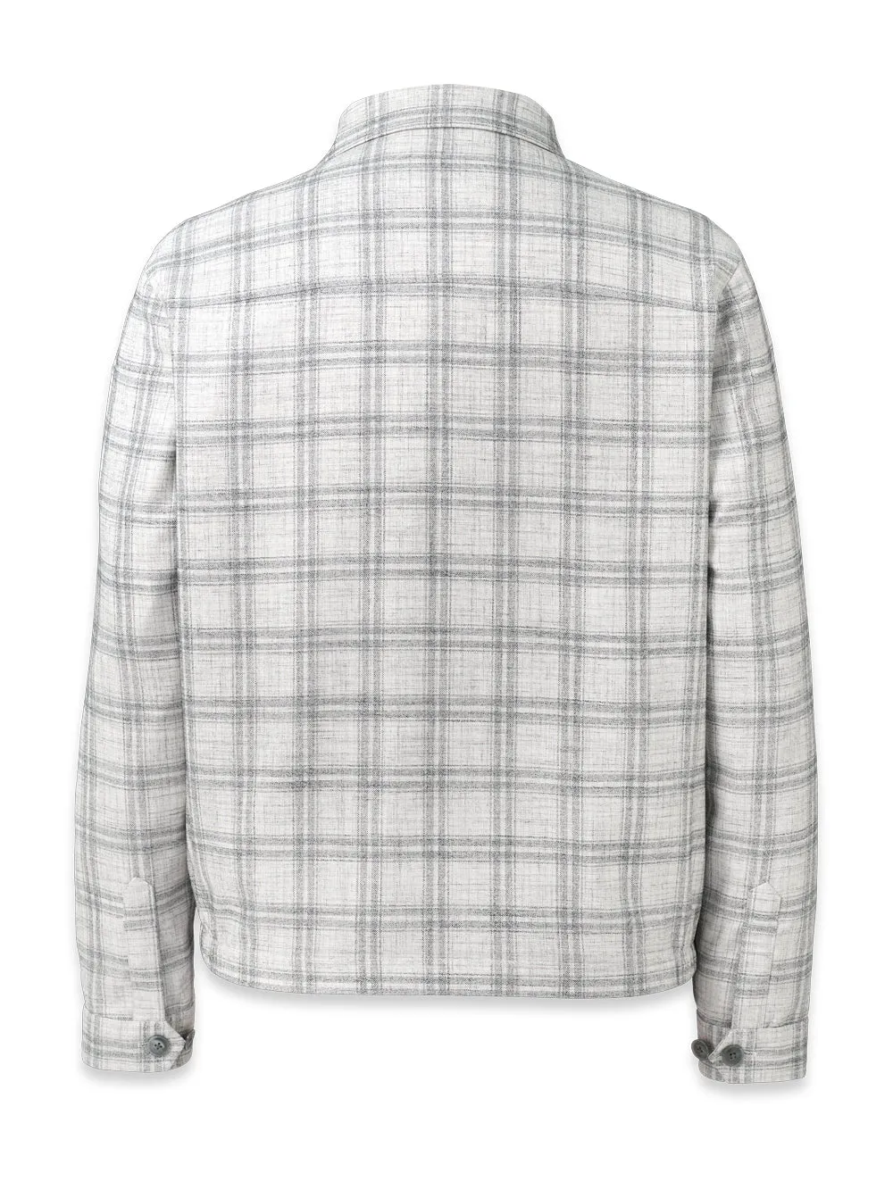 Microfiber Plaid Bomber Jacket sold by Paul Fredrick product image thumbnail 5