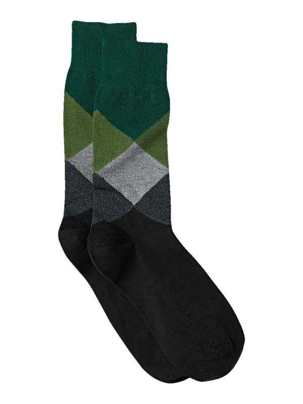 Argyle Cotton Blend Socks - Multi sold by Paul Fredrick