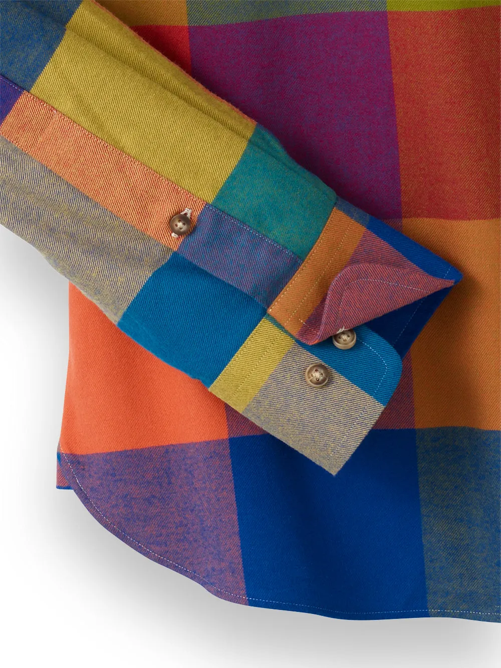 Brushed Twill Plaid Casual Shirt sold by Paul Fredrick product image thumbnail 4