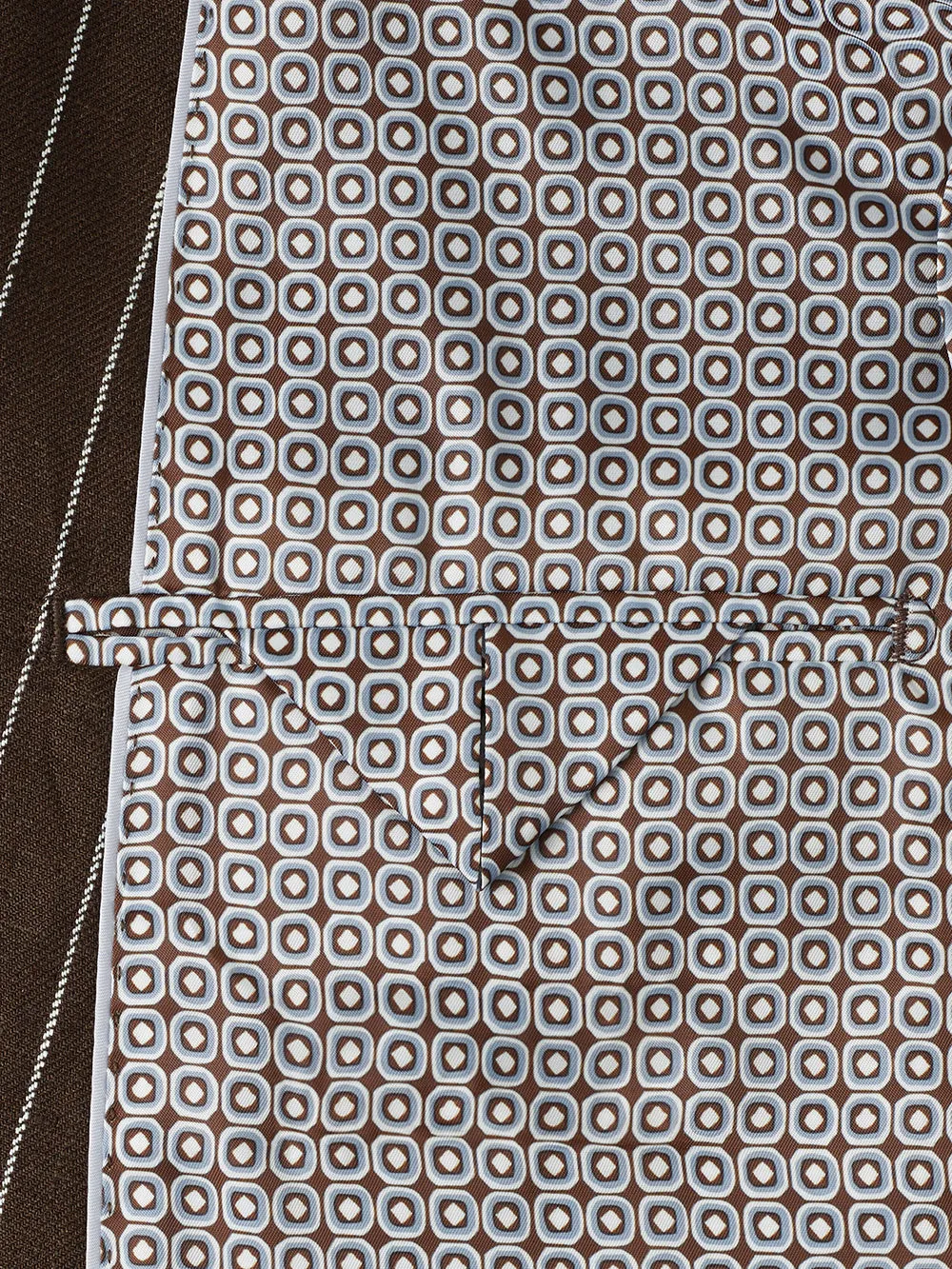 Linen Pinstripe Double Breasted Peak Lapel Suit Jacket sold by Paul Fredrick product image thumbnail 3