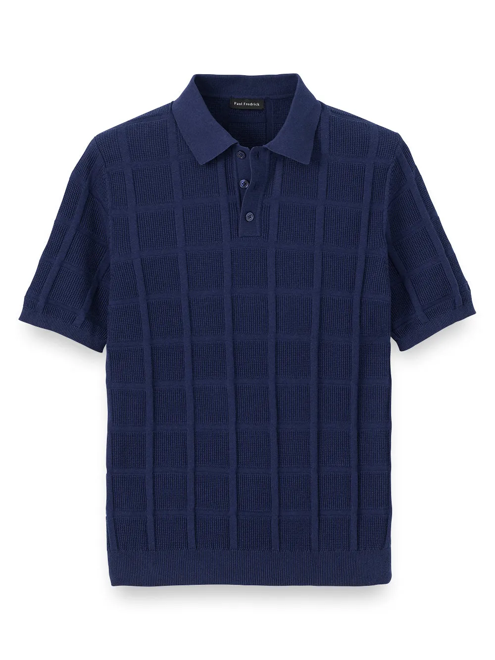Cotton Three Button Polo sold by Paul Fredrick