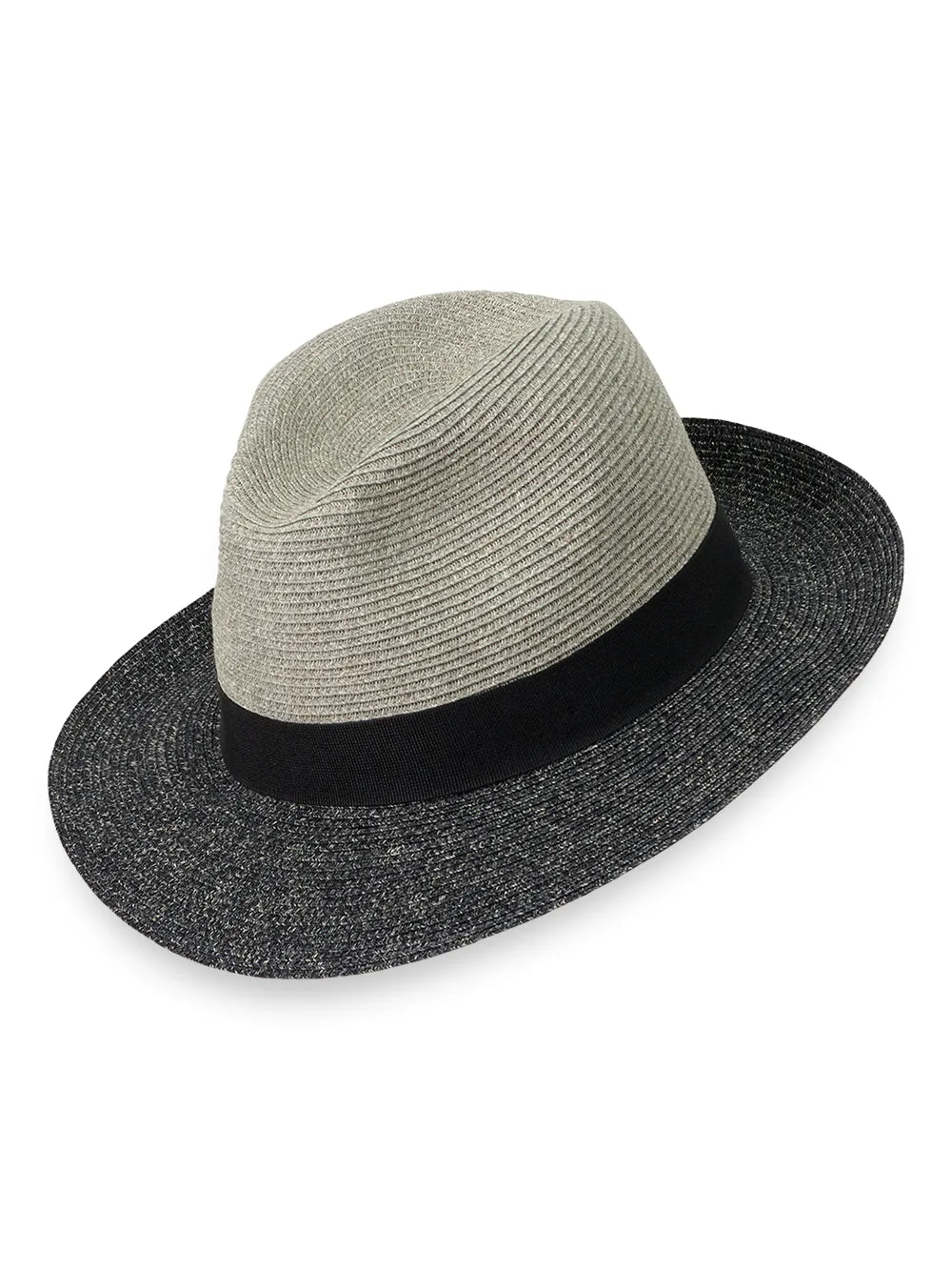 Straw Blend Fedora With Ribbon Band sold by Paul Fredrick