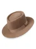 Wool Stiff Brim Fedora With Grosgrain Ribbon Band sold by Paul Fredrick