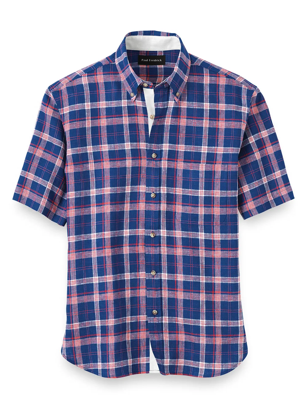 Linen Plaid Casual Shirt sold by Paul Fredrick